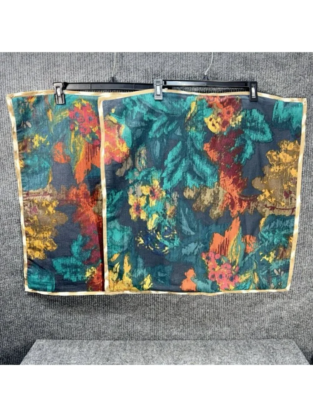 Lot Of 2 Pottery Barn Leyton Ikat Pillow Cover 24” x 24” 100% Cotton Abstract